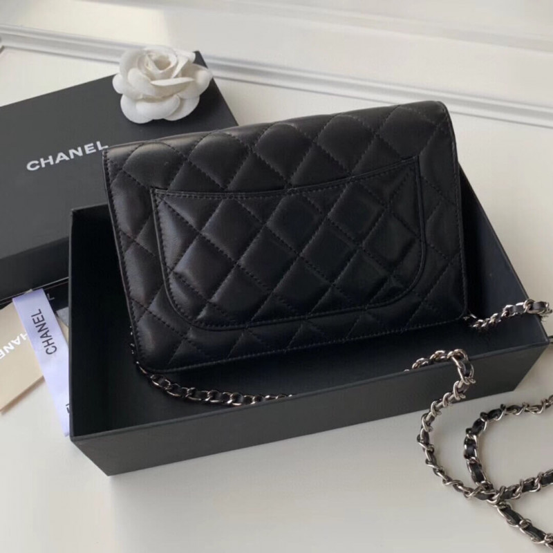 Replica Chanel Classic Lambskin Wallet On Chain Woc Ap0250
