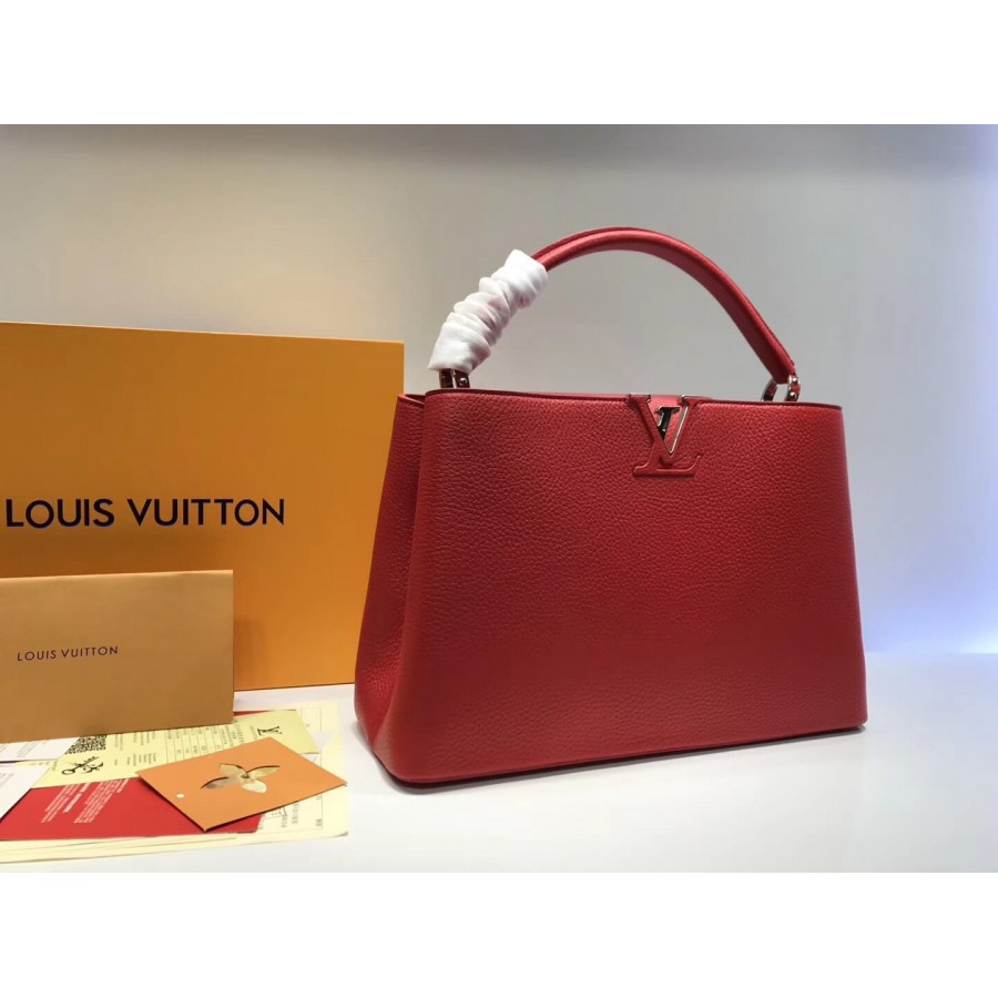 Replica Louis Vuitton Taurillon Leather Capucines Mm M48864