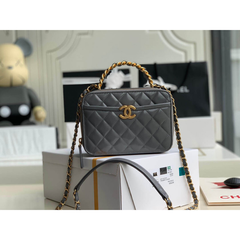 Replica Chanel Lambskin Vanity Case As2179