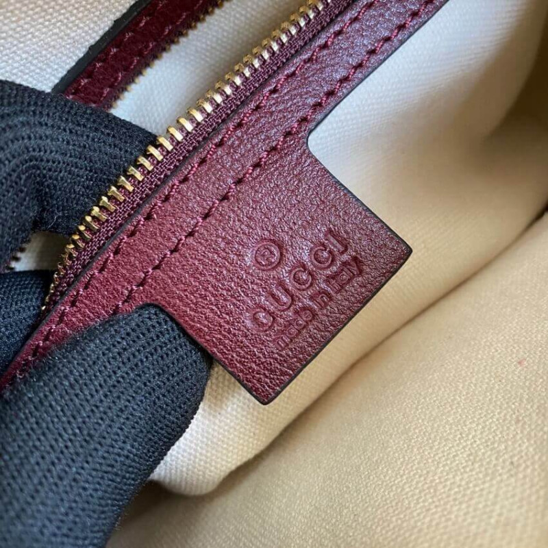 Replica Gucci Horsebit 1955 Small Bag In Burgundy 645454