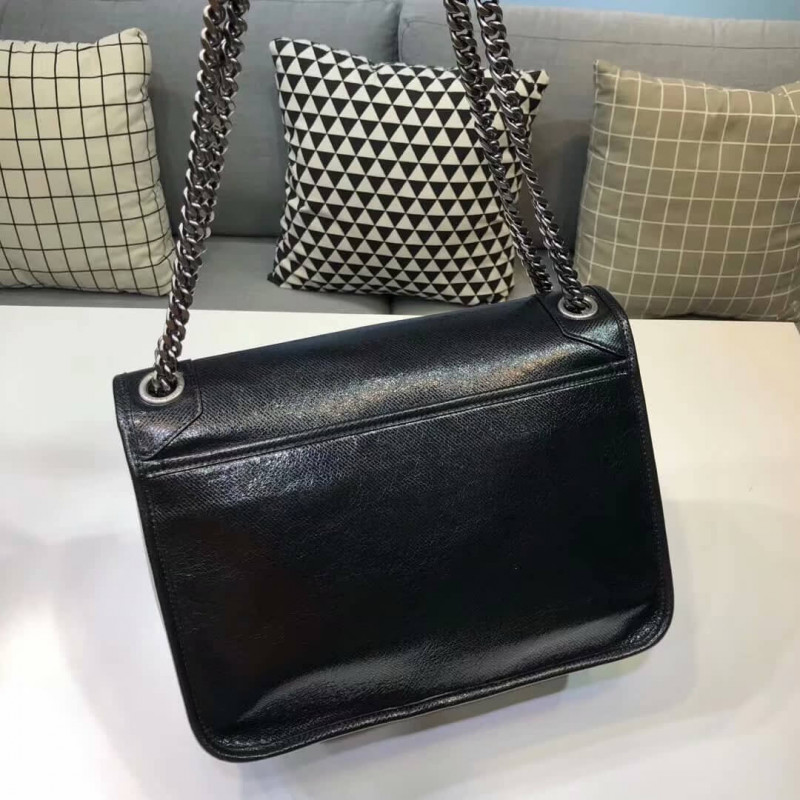 Replica Saint Laurent Niki Baby In Metallic Leather 498894