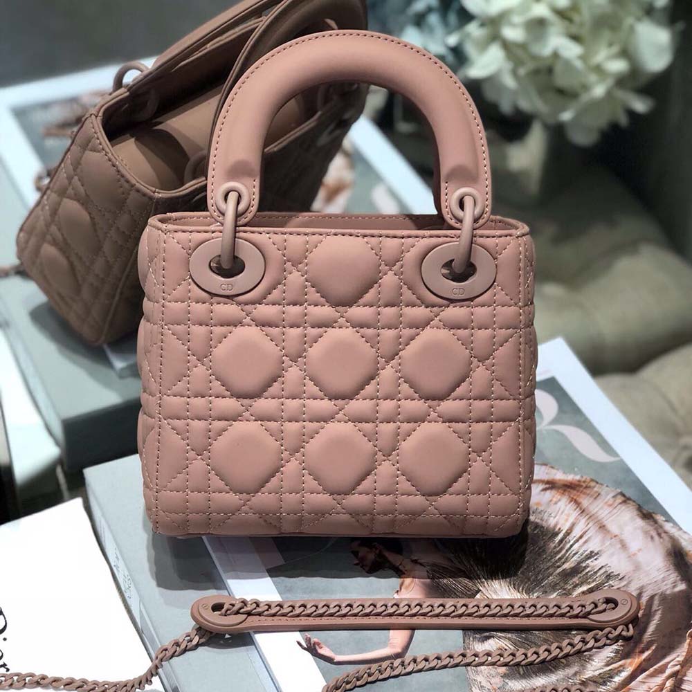 Replica Dior Aaa-Mini Lady Dr Bag Pure-Black/Pink/Grey