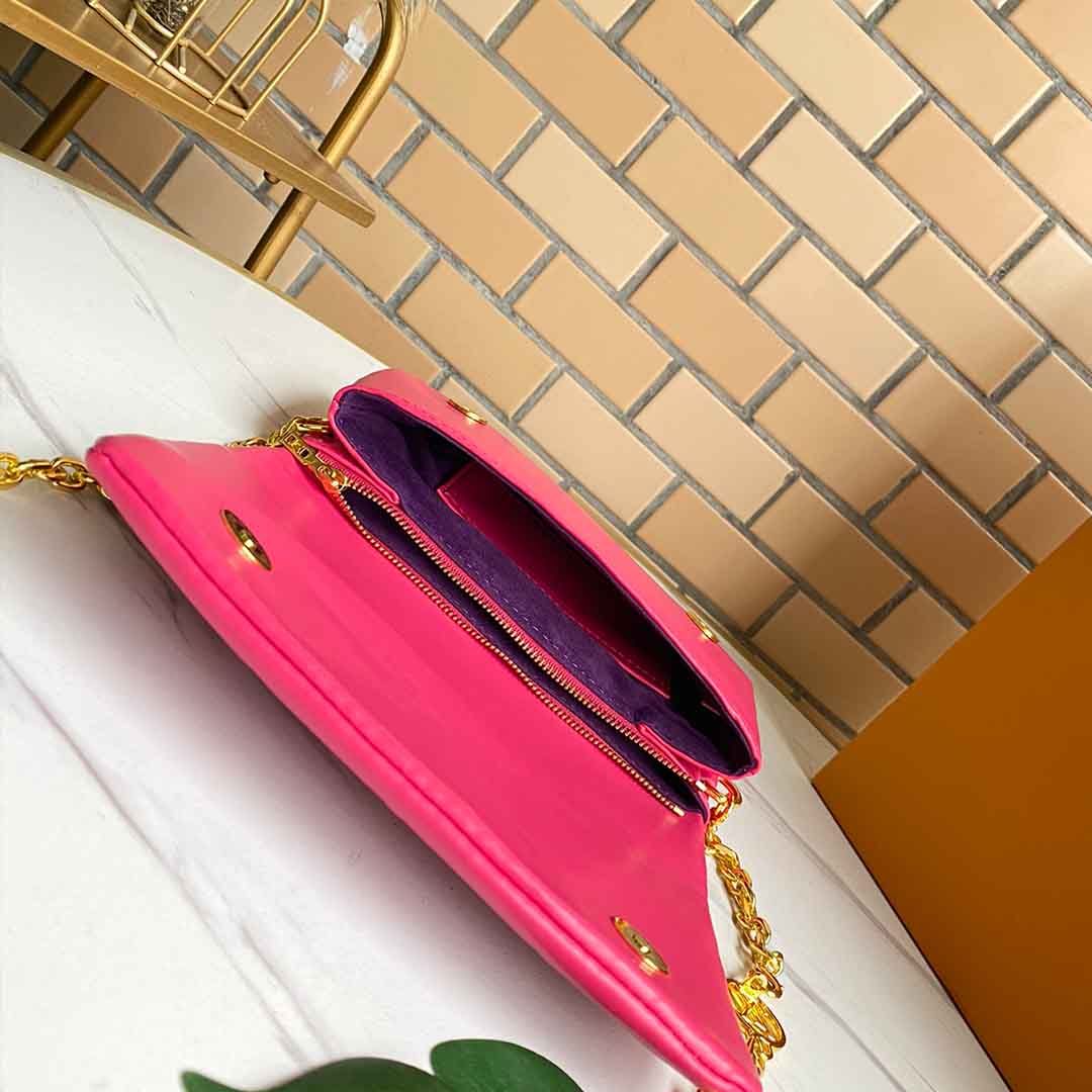 Replica Louis Vuitton Pochette Coussin M80742 Black/Blue/Rose