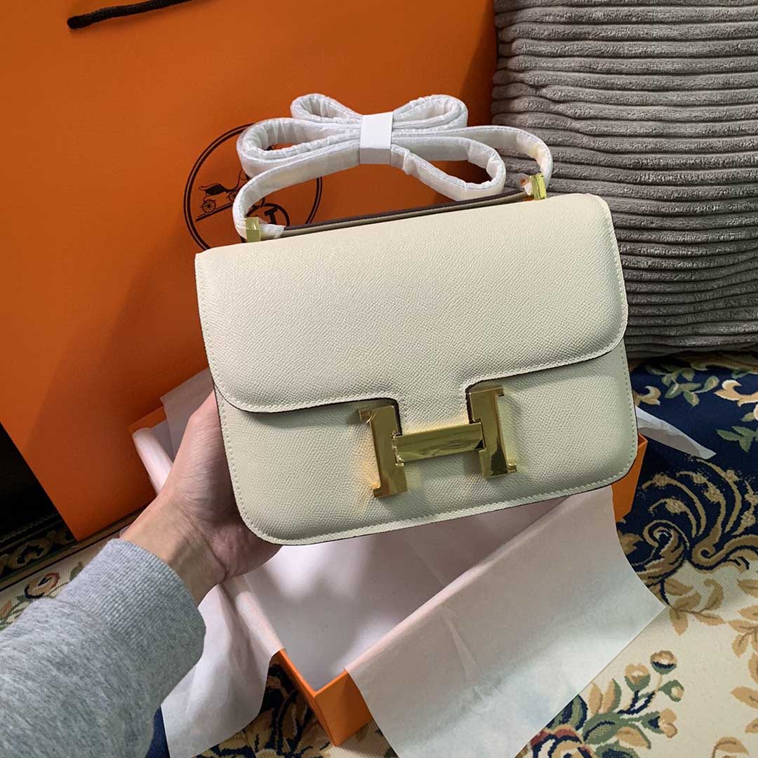 Replica Hermes Aaa-Constance Handbag 24Cm 19Cm Black/White/Pink