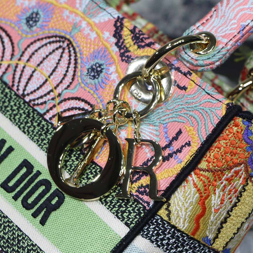 Replica Dior Aaa-In Light Medium Lady D-Lite Bag M8003/Embroidery