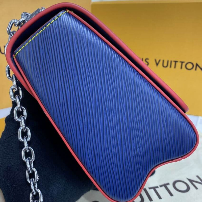 Replica Louis Vuitton Epi Leather Twist Mm M50282 Navy Blue/Red
