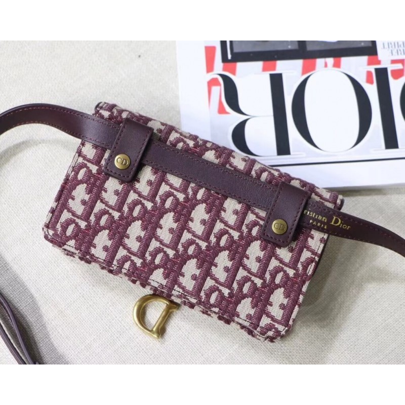 Replica Christian Dior Oblique Saddle Belt Bag S5619
