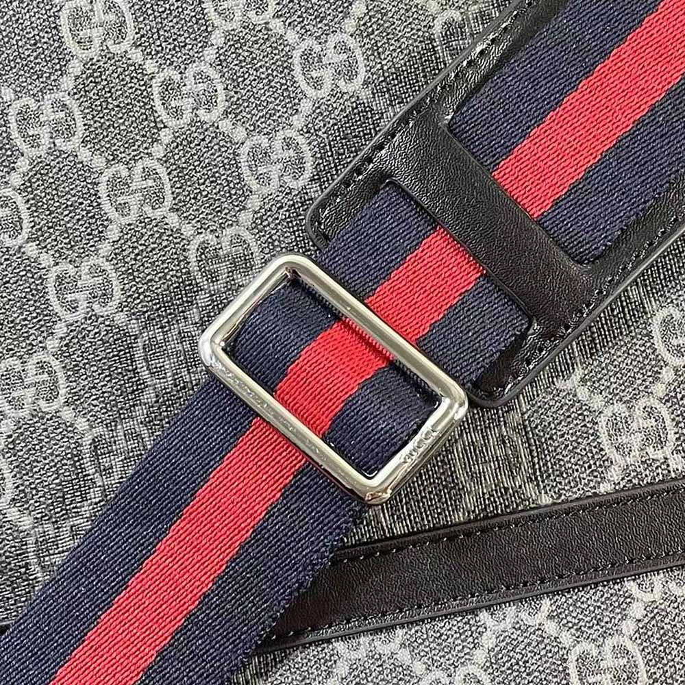 Replica Gucci Gg Supreme Diaper Bag Grey/Black 495909