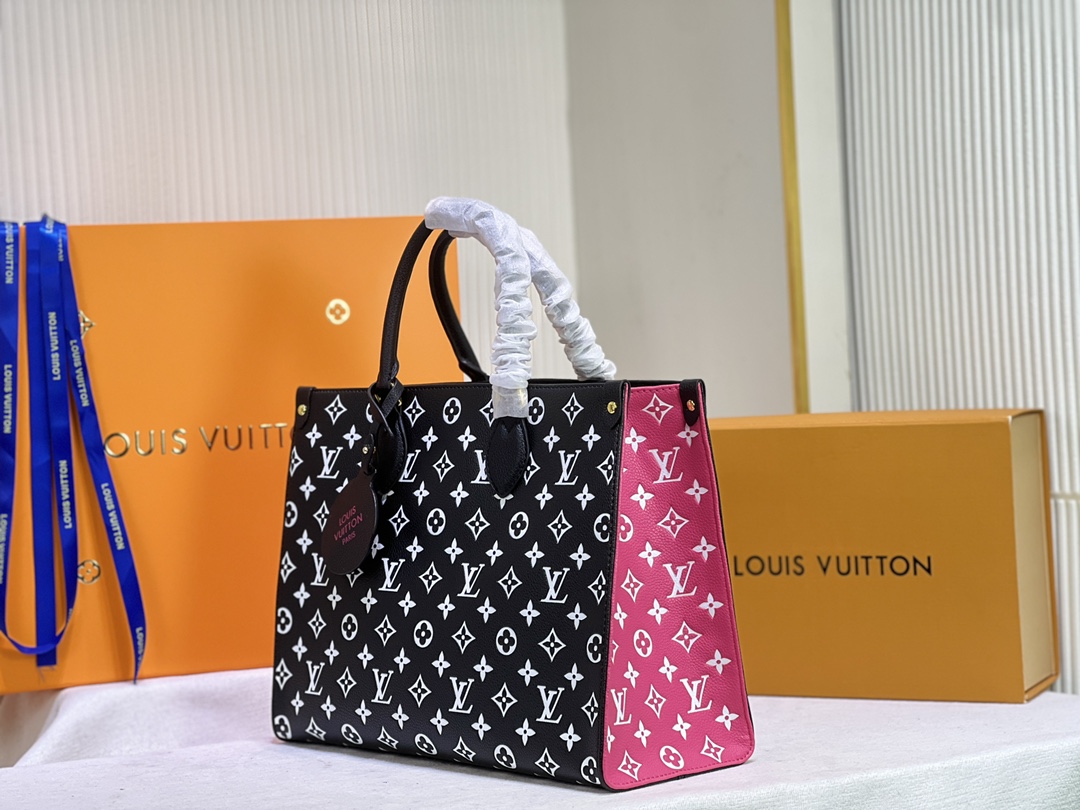 Replica Louis Vuitton Monogram A4 Leather Onthego Totes