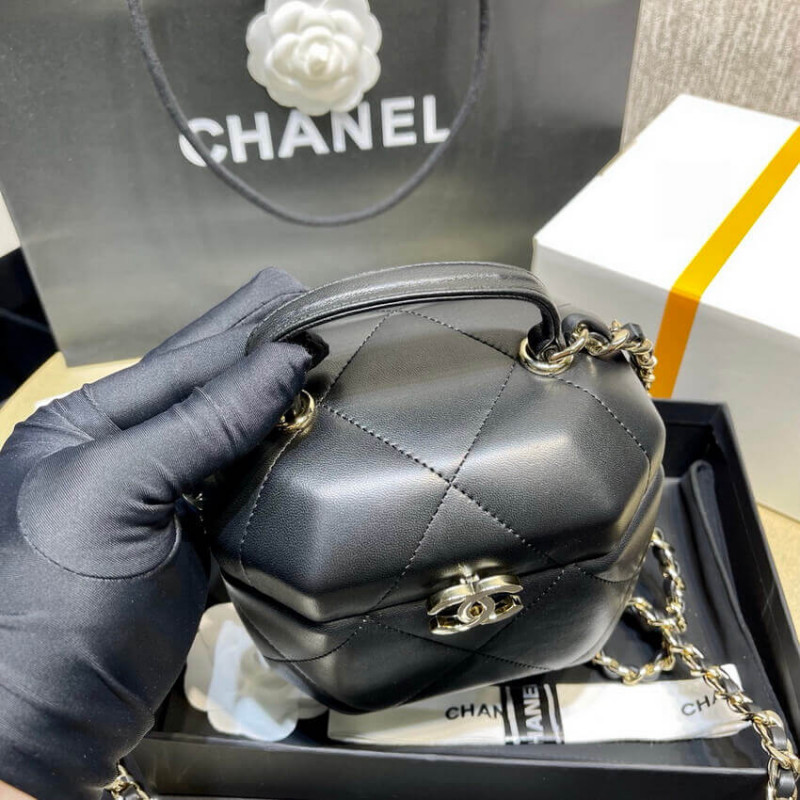 Replica Chanel Lambskin Small Vanity Case As2630 Black