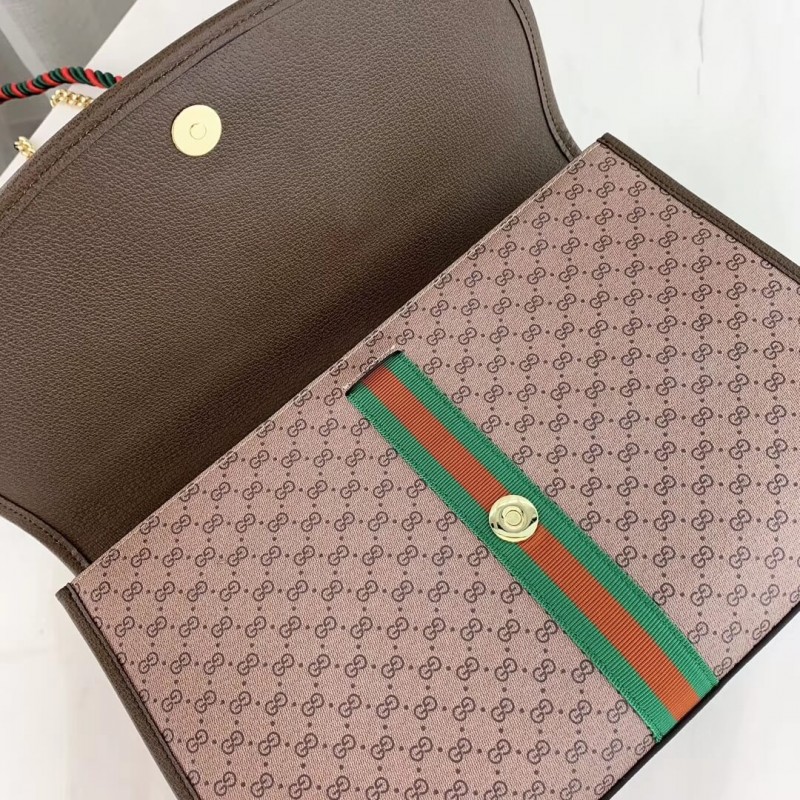 Replica Gucci Rajah Medium Shoulder Bag 564697 Coffee