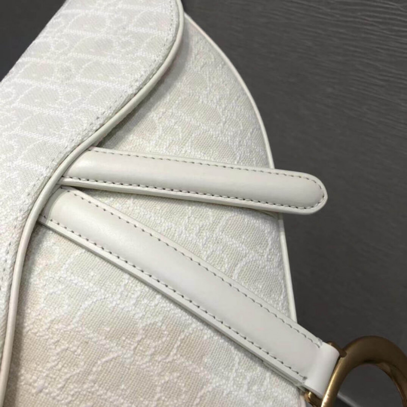 Replica Christian Dior Saddle Bag Ecru Ultramatte Calfskin M0446
