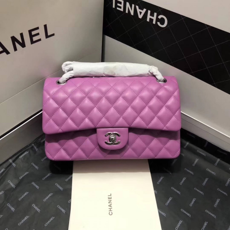 Replica Chanel 1112 Purple Medium Size 2.55 Lambskin Leather Flap Bag