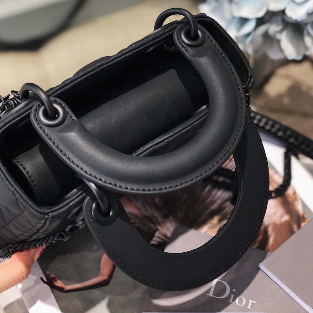 Replica Dior Aaa-Mini Lady Dr Bag Pure-Black/Pink/Grey