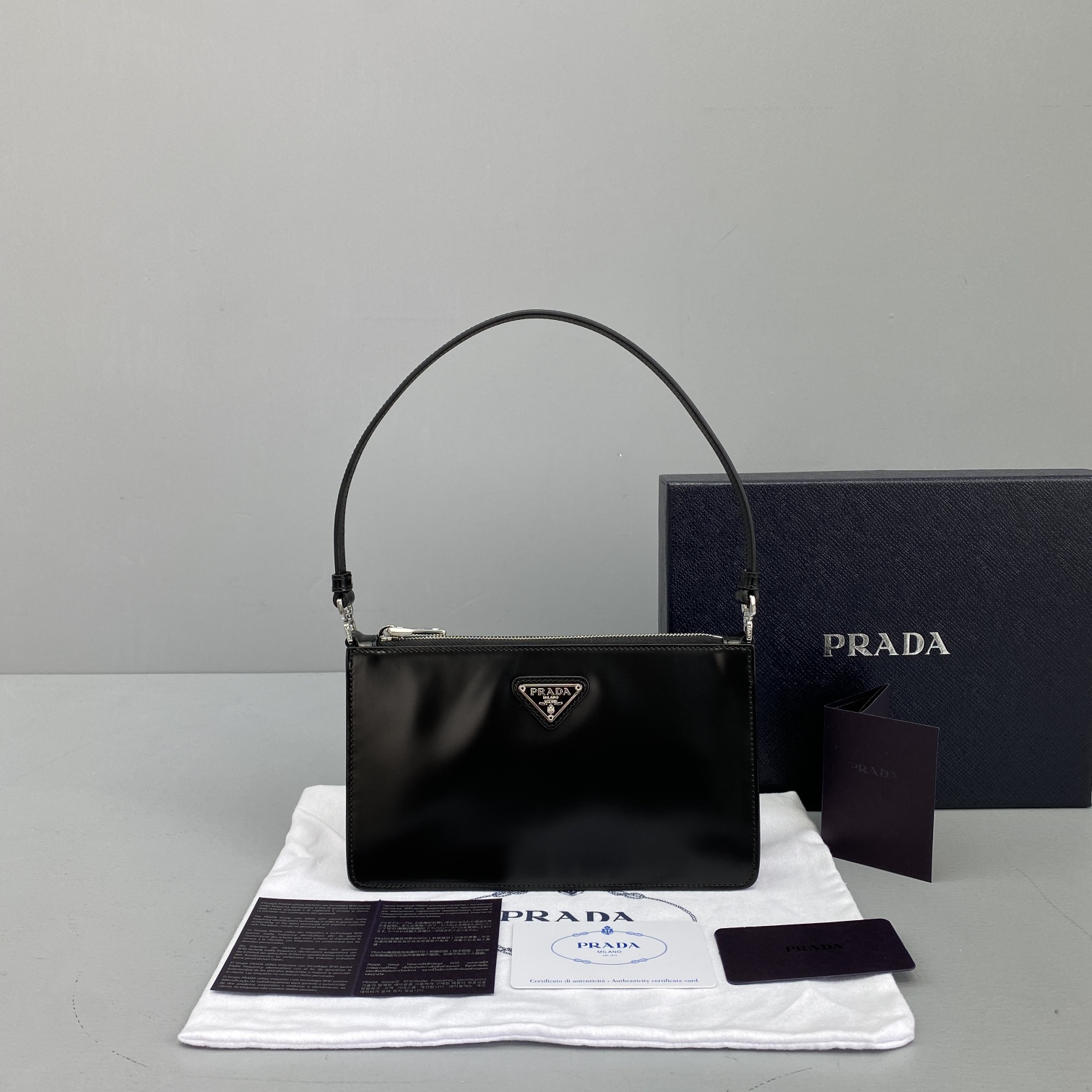 Replica Prada Saffiano Leather Handles Mini Bag