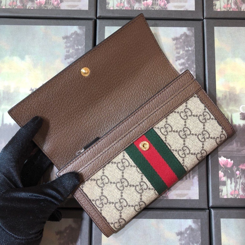 Replica Gucci Aaa-Ophidia Continental Wallet Beige