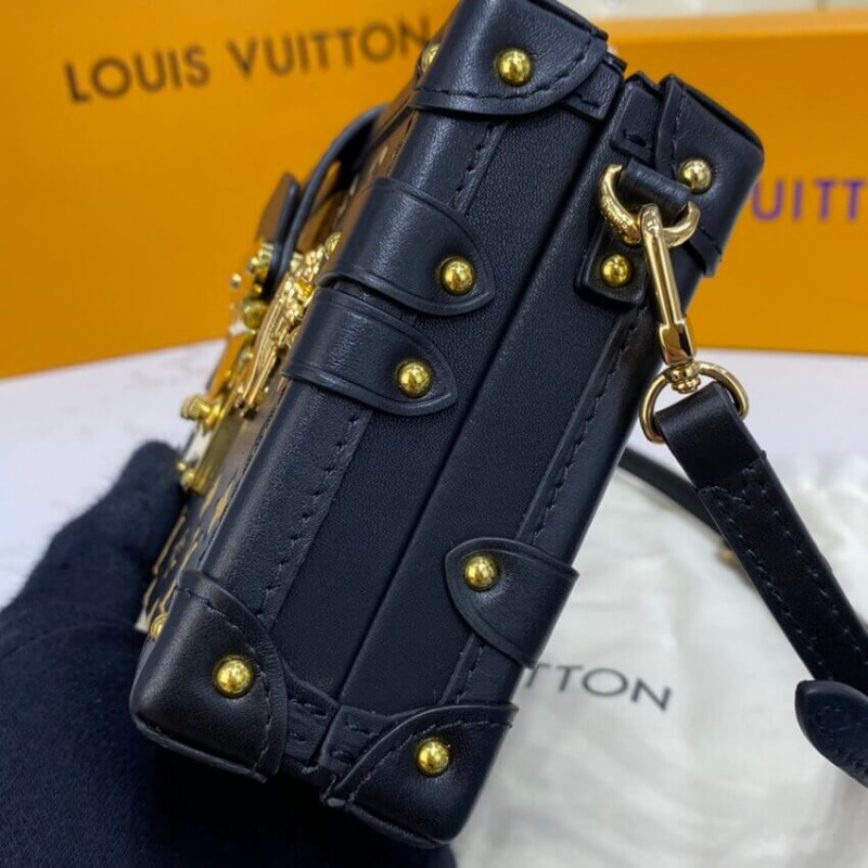 Replica Louis Vuitton Petite Malle Monogram Metal Bag M57817