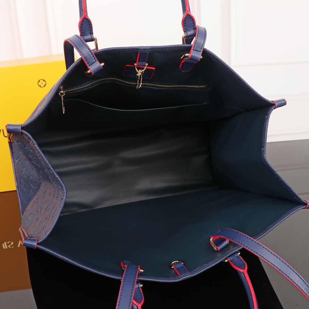 Replica Louis Vuitton Onthego Gm-M45320 41Cm Blk/Blue/Red