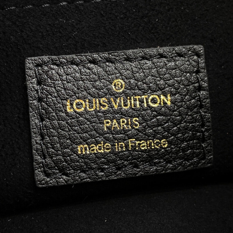 Replica Louis Vuitton Monogram Empreinte Leather Bagatelle M46002 Black