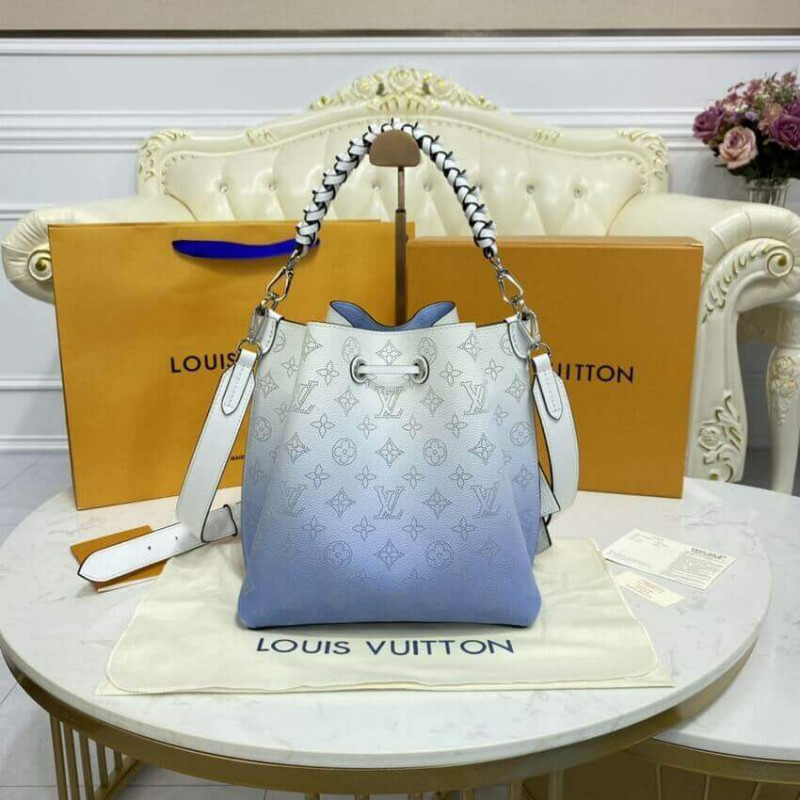 Replica Louis Vuitton Muria Bag Gradient Blue Mahina Leather M57853