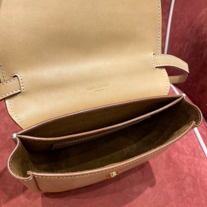 Replica Saint Laurent Kaia Ysl-Plaque Small Leather Satchel 619740