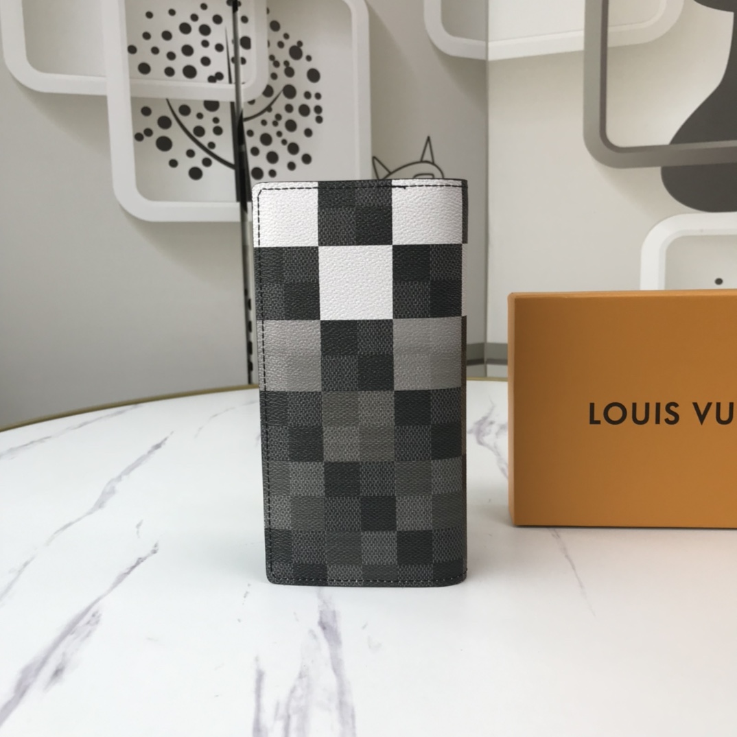 Replica Louis Vuitton Brazza Wallet N40415 White/Blue/Orange