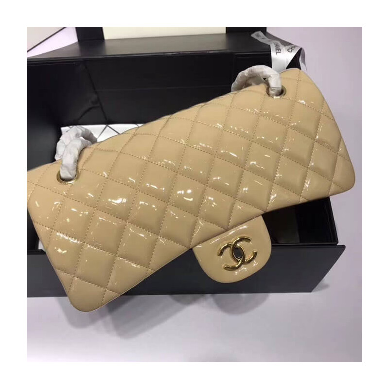 Replica Chanel Pantent Leather 30Cm Classic Flap Bag A1113