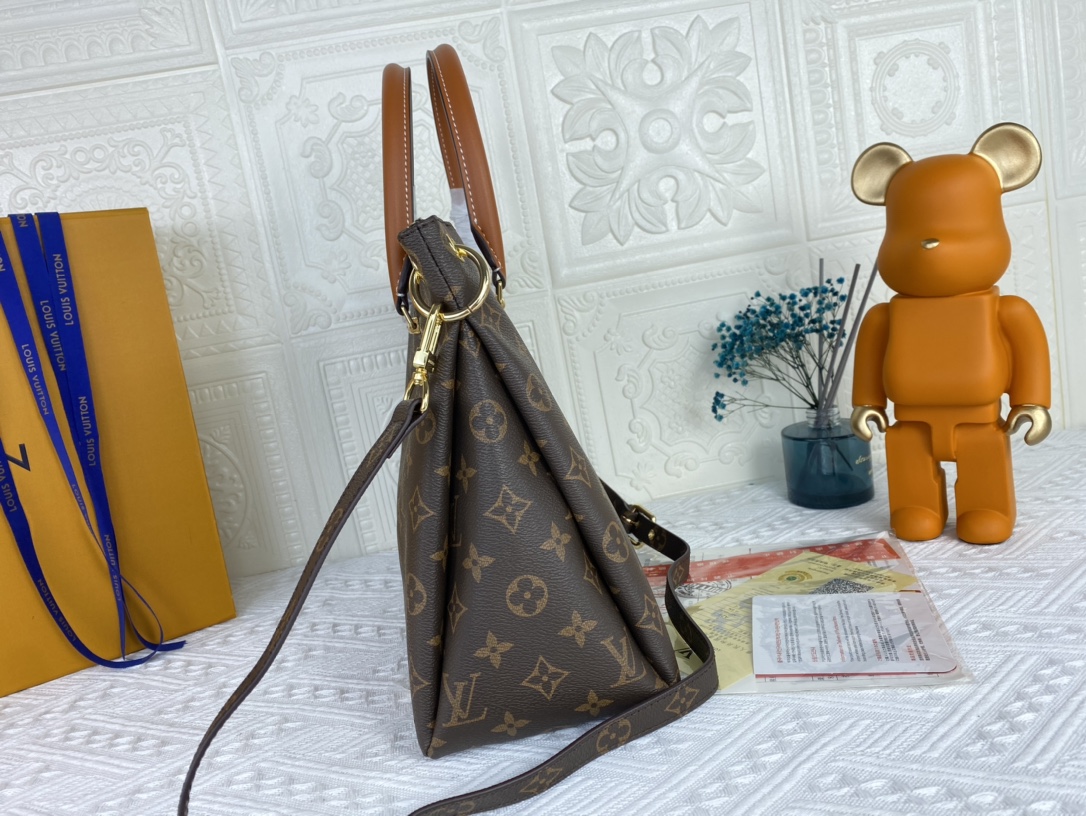 Replica Louis Vuitton Pallas Mm Monogram Black/Red/Pink