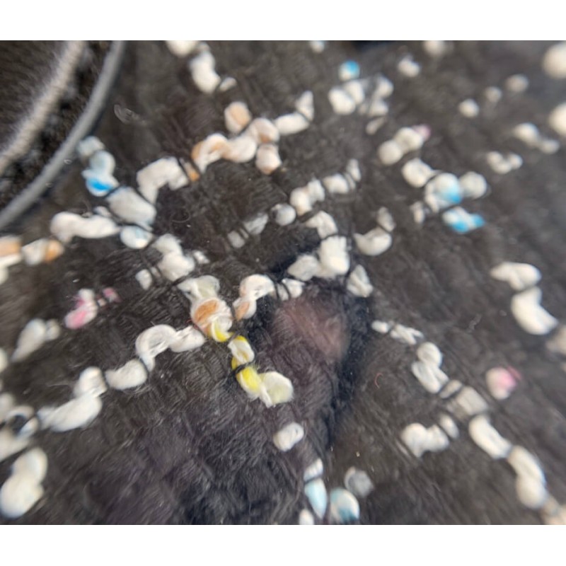 Replica Chanel Large Tweed Pvc Logo Pouches Ap0360