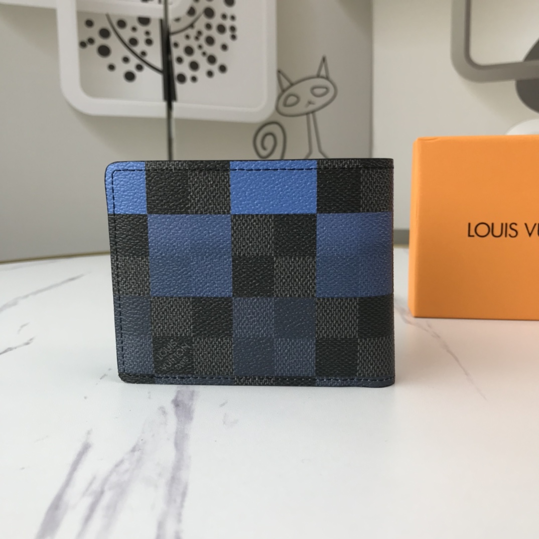 Replica Louis Vuitton Multiple Wallet N40414 White/Blue/Orange
