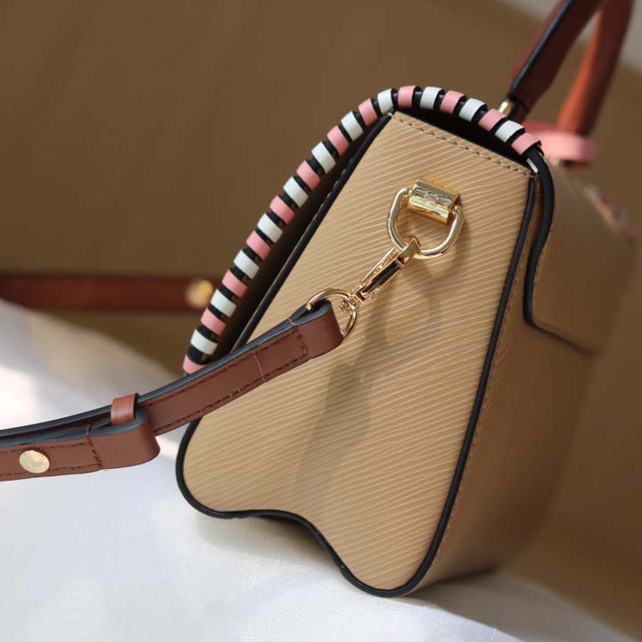 Replica Louis Vuitton Twist Mm Handbag Black/Pink/Brown