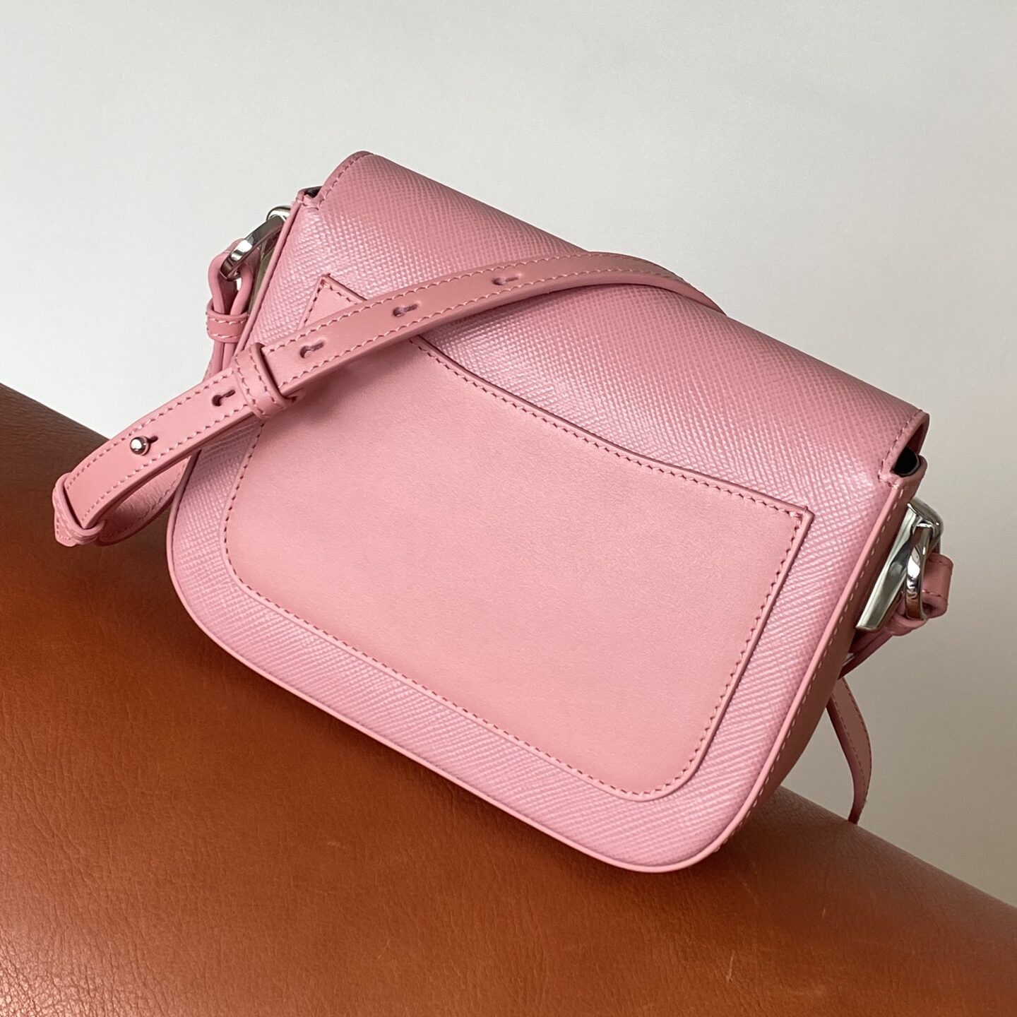 Replica Prada Saffiano Leather Identity Shoulder Bag