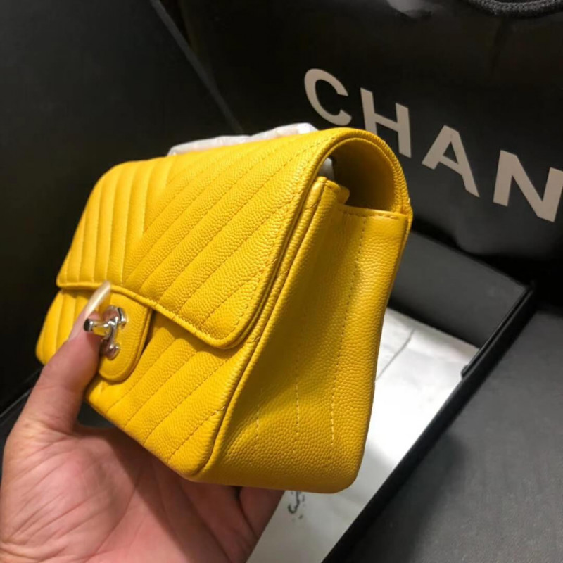 Replica Chanel Chevron Caviar Leathe 20Cm Classic Flap Bag 1116