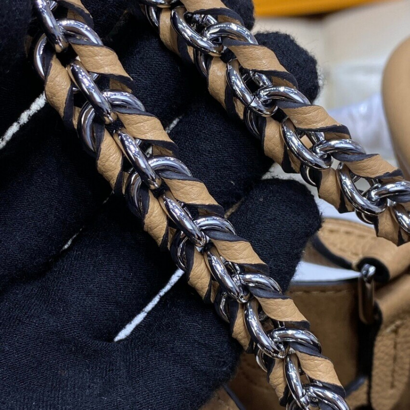 Replica Louis Vuitton Mahina Calf Leather Bella Tote M59655 Arizona Brown