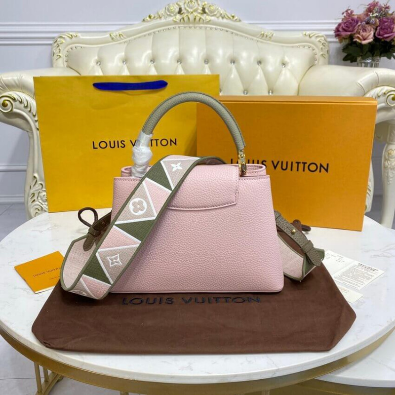 Replica Louis Vuitton Capucines Bb M59061 Rose/Beige