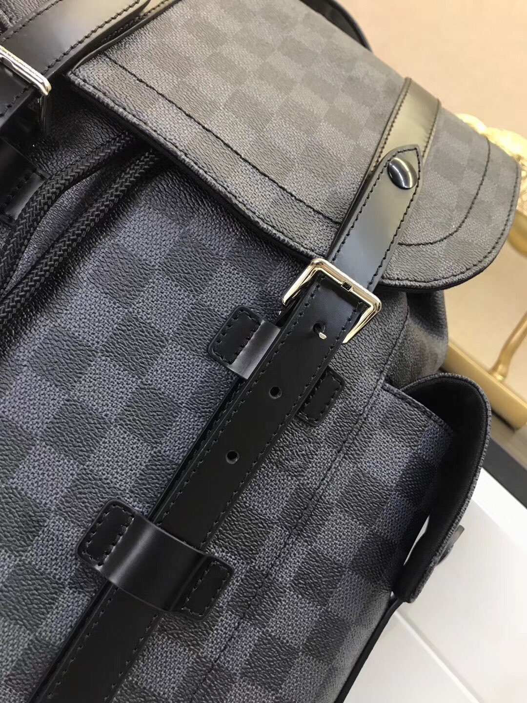 Replica Louis Vuitton Aaa-Christopher Pm N41379 Plaid Black