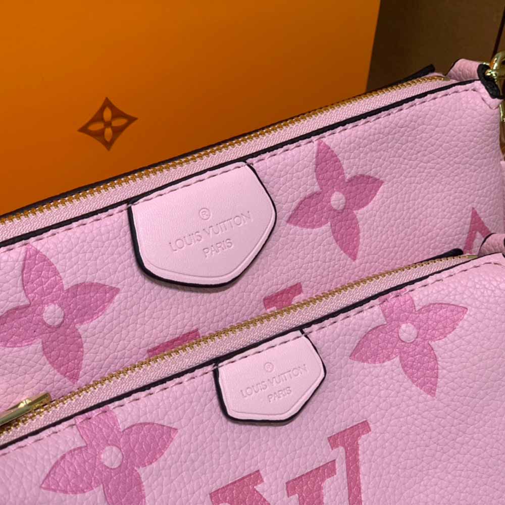 Replica Louis Vuitton Multi Pochette Accessoires-M44823 Pink/Blue/Beige
