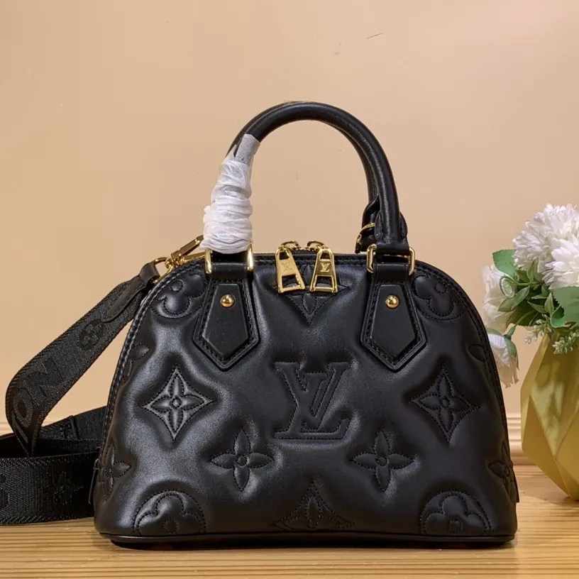 Replica Louis Vuitton Quilted and embroidered smooth calf leather Alma BB M59793