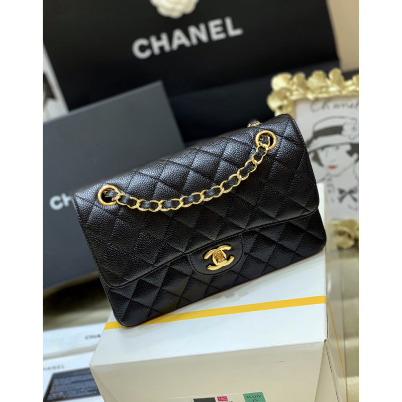 Replica Chanel Small Classic Double Flap Bag A01113 Caviar Calfskin