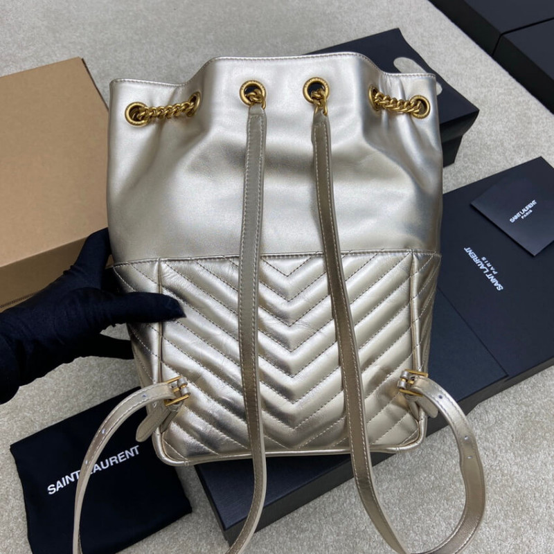 Replica Ysl Saint Laurent Joe Backpack 672609 In Champagne Gold Lambskin