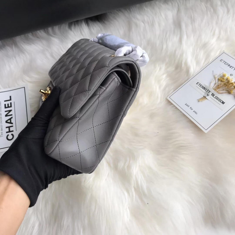 Replica Chanel 1112 Grey Medium Size 2.55 Lambskin Leather Flap Bag