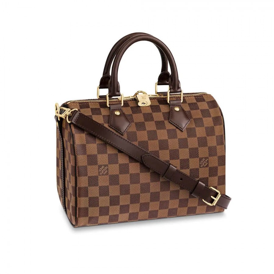 Replica Louis Vuitton Damier Ebene Canvas Speedy Bandouliere 25 N41368