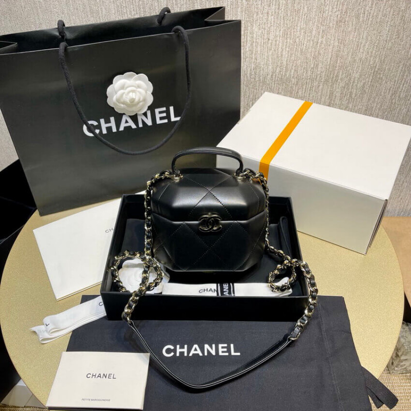 Replica Chanel Lambskin Small Vanity Case As2630 Black