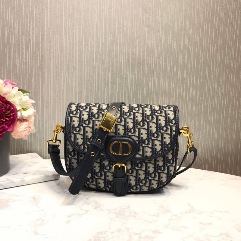 Replica Christian Dior Medium Dior Bobby Bag In Oblique Jacquard M9319