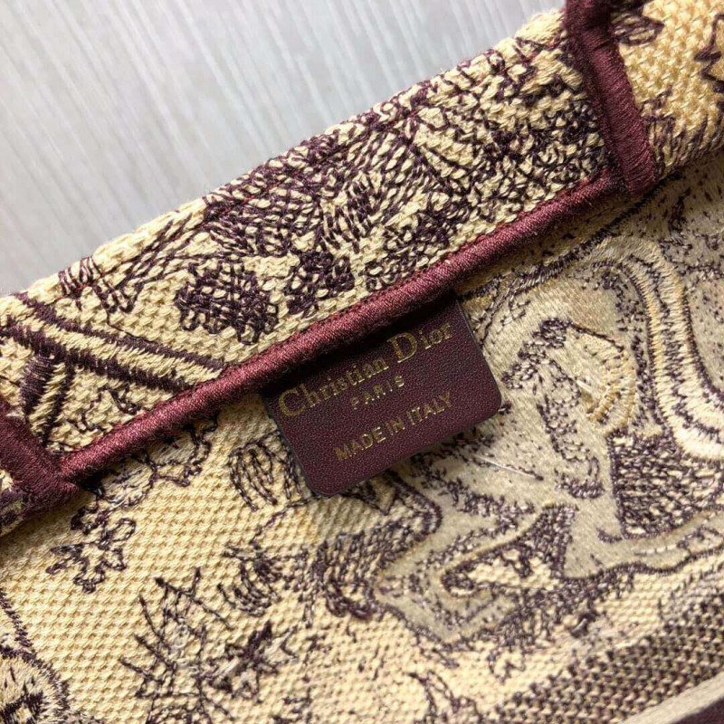 Replica Christian Dior Book Tote Black Toile De Jouy Bag M1286