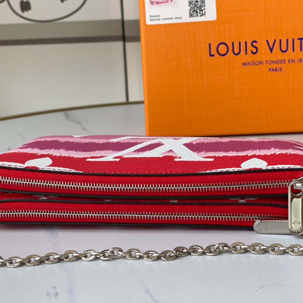 Replica Louis Vuitton Escale Double Zip Pochette M80787 Pink/Red/Blue
