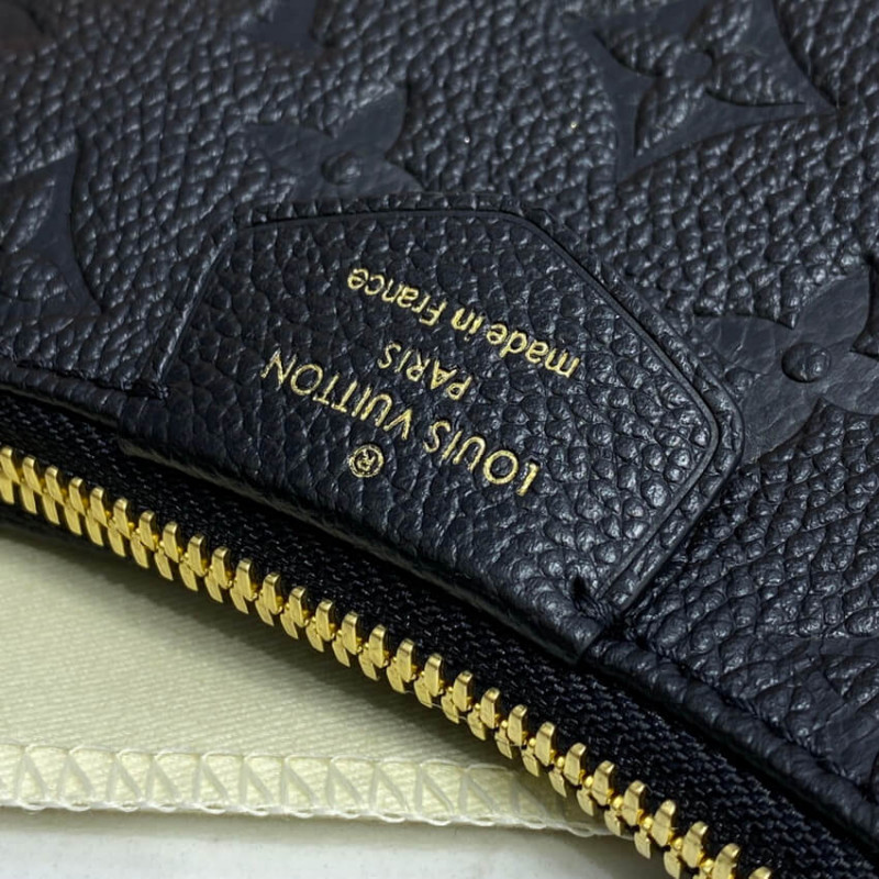 Replica Louis Vuitton Monogram Empreinte Easy Pouch On Strap M80349 Black