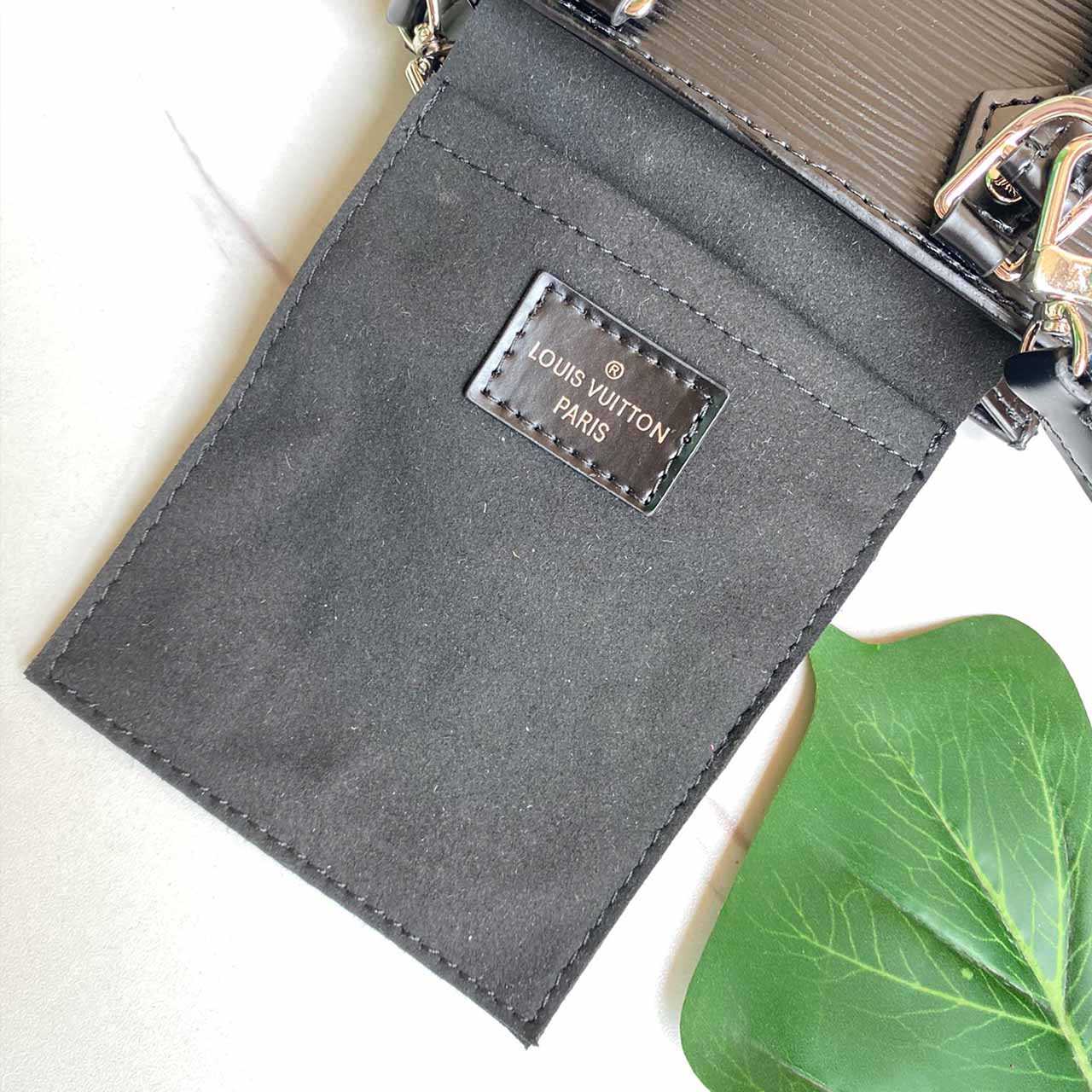 Replica Louis Vuitton Petit Sac Plat M69441 Black/White/Pink