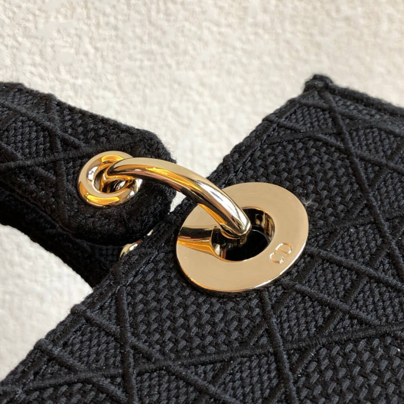 Replica Christian Dior Textile Fabric Medium Lady Dior Bag L4455
