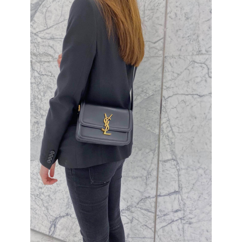 Replica Saint Laurent Ysl Solferino Small Satchel In Box Leather 634306